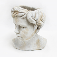 Busto Cerâmica Menino C/ Base 18 x 22.5cm