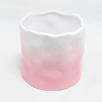 Base Cerâmica Rosa+Branco 13x12.5cm (Un)