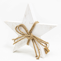Estrela de Madeira 29cm Branca