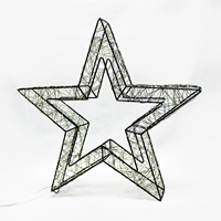 Estrela Preta C/ 1440 Led H=50cm (Un)