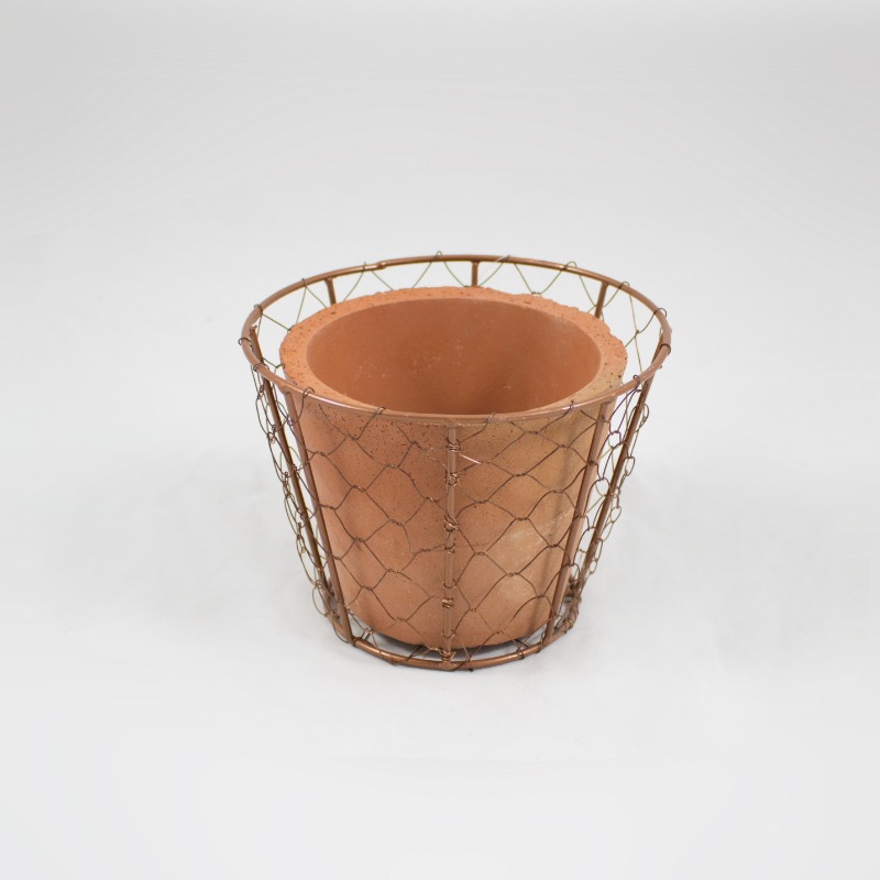 Vaso de cerâmica com Rede 12cm