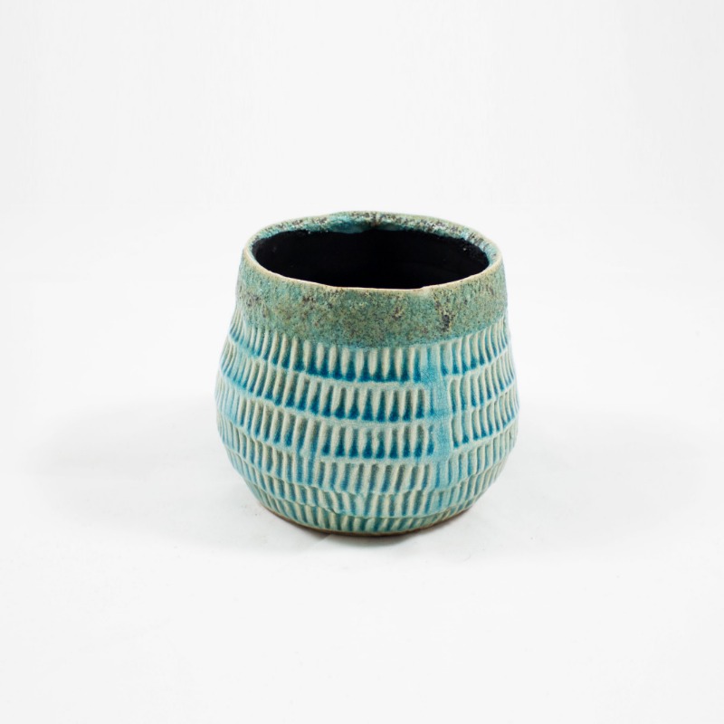 Pote Cerâmica Azul 10cm