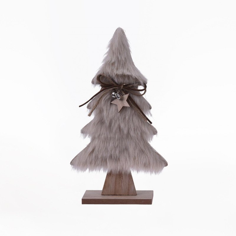Arvore de Natal com Pêlo - Creme 28cm