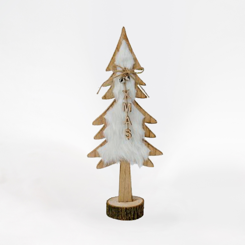 Arvore de Natal com Pêlo X-MAS  21cm Branca