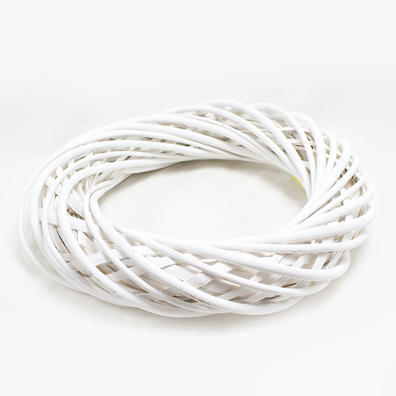 Coroa de Madeira 35cm Branco