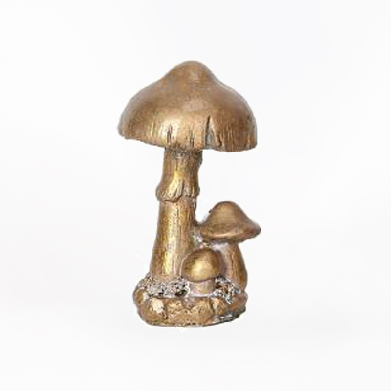 Cogumelos em Grupo 7x12cm Ouro