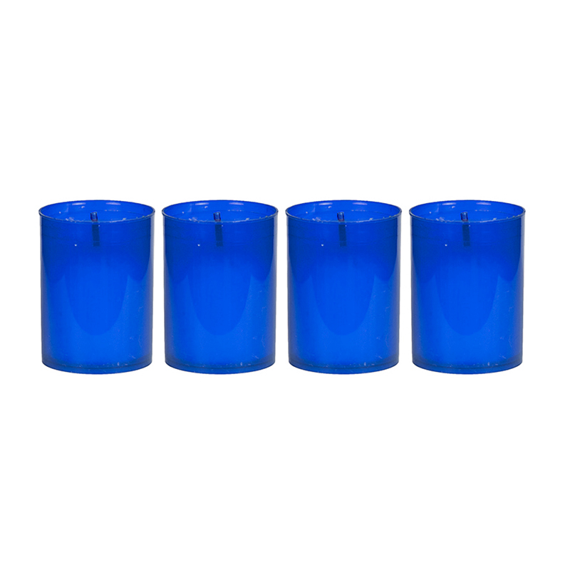 Vela Pack 4 (4,7x6,0 Cm) Azul   Compra min. 24 pack