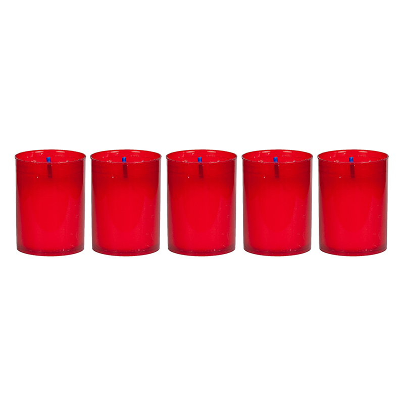 Vela Pack 5 (4 x 5,4 Cm) Vermelha - Compra min. 24 pack