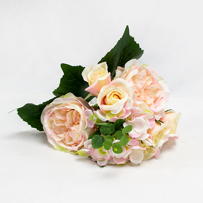 Bouquet Austin, Hortense 30cm Rosa Claro