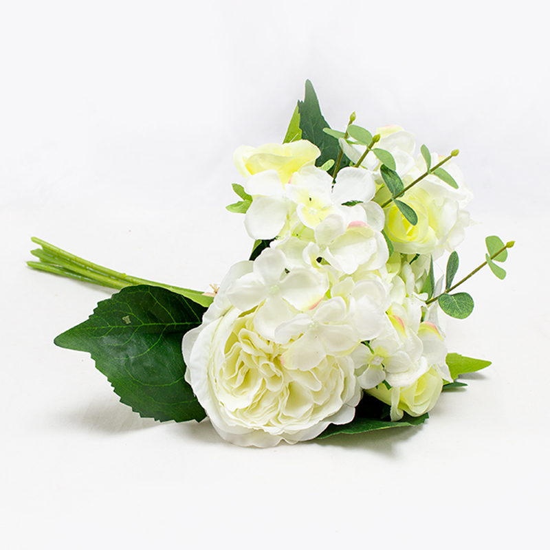 Bouquet Austin, Hortense 30cm Branco