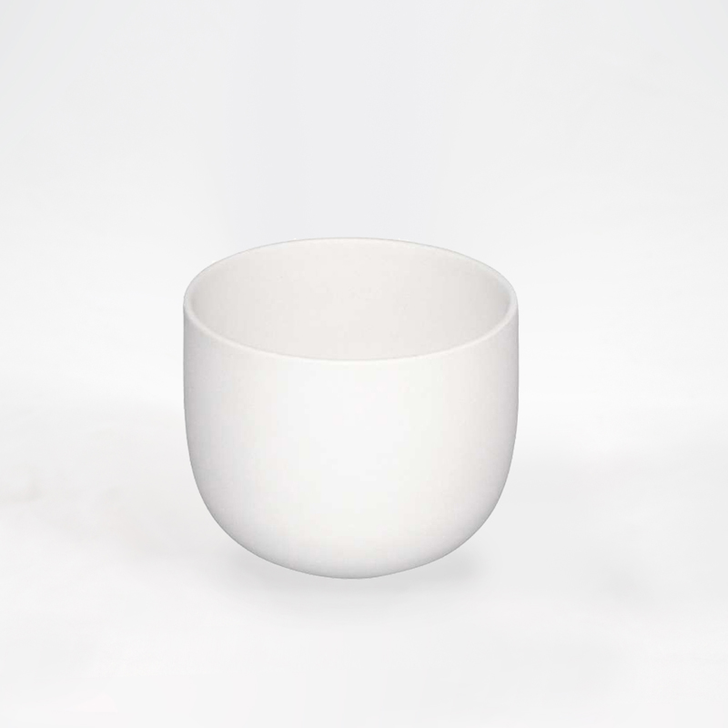 Vaso em Cer&acirc;mica Liso - Branco 12cm