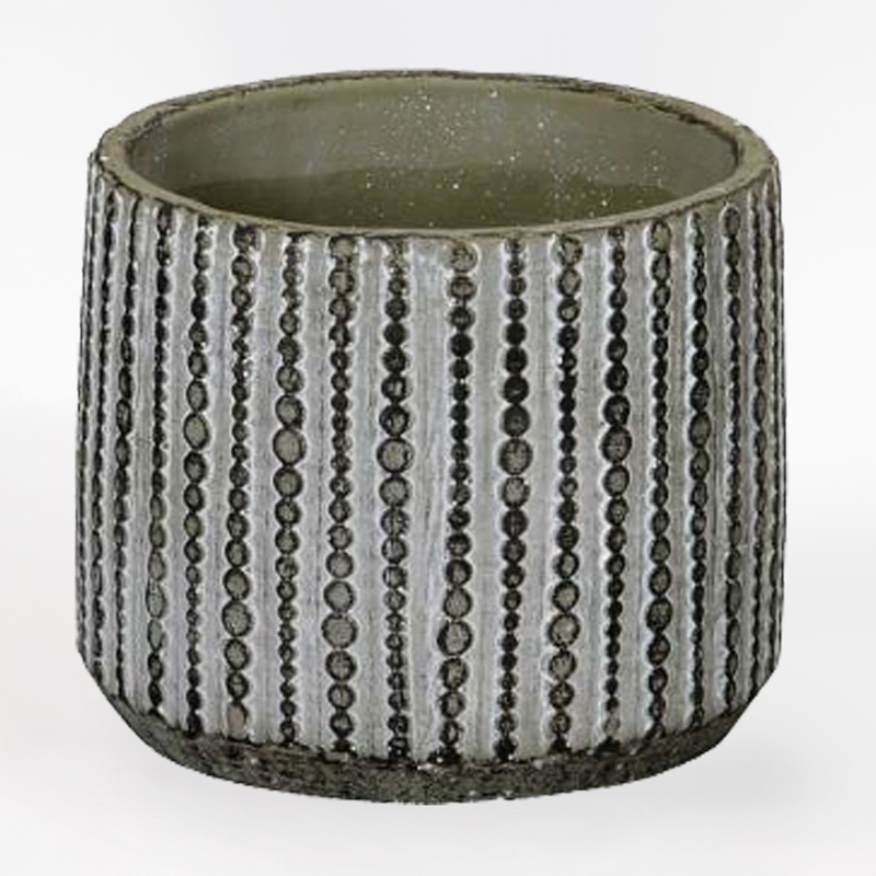 Vaso em Cer&acirc;mica com relevo&nbsp;