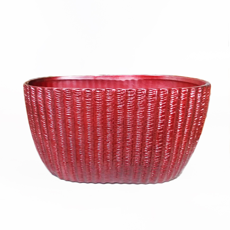 Base Cer&acirc;mica Oval de cor Vermelha&nbsp;