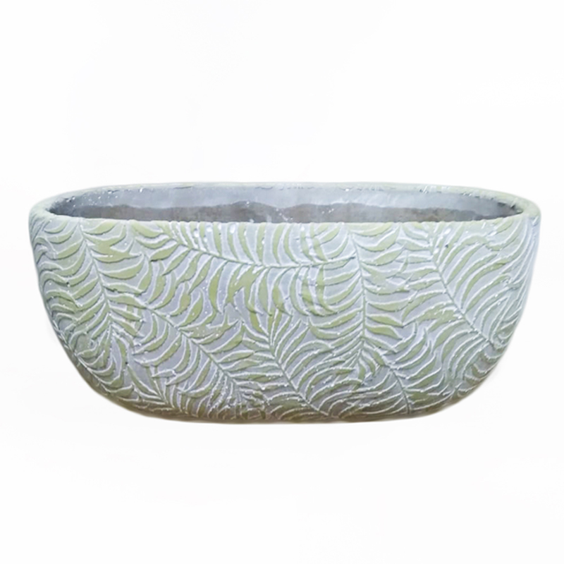 Vaso com padr&atilde;o em relevo Roebellini