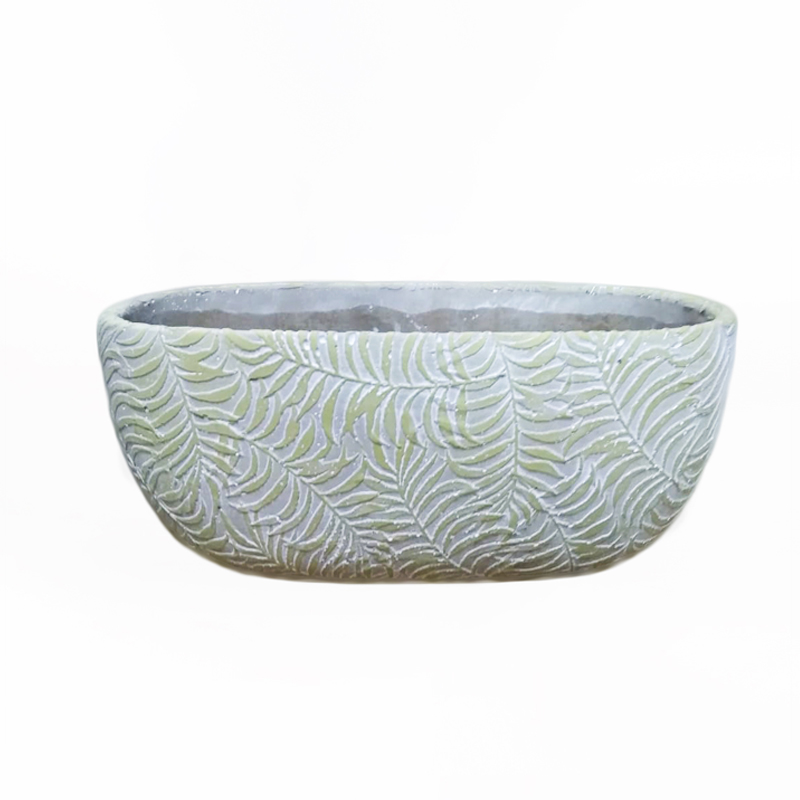 Vaso com padr&atilde;o em relevo Roebellini