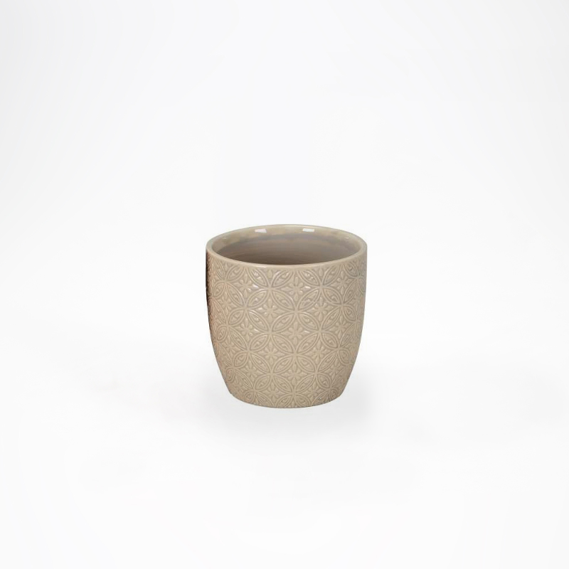 Vaso Cer&acirc;mica Vidrado - Cinza