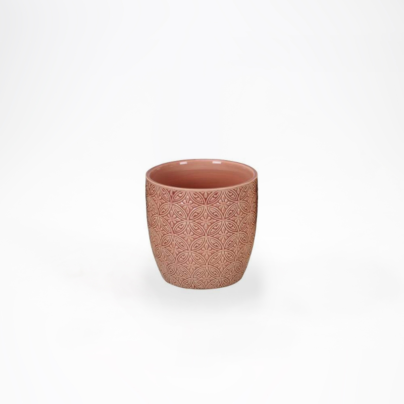 Vaso Cer&acirc;mica Vidrado - Old Pink