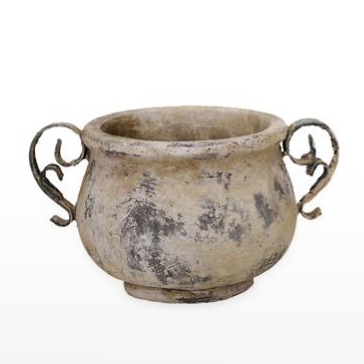 Pote Cer&acirc;mica "Valo" Creme