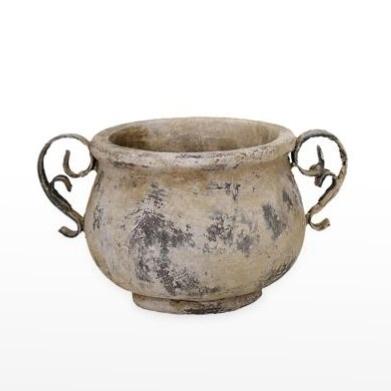 Pote Cer&acirc;mica "Valo" - Creme