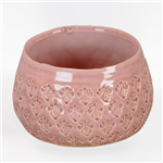 Vaso Cer&acirc;mico com relevo - 13 x11cm