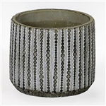 Vaso em Cer&acirc;mica com relevo&nbsp;