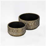 Conjunto ta&ccedil;as em cer&acirc;mica - douradas&nbsp;