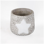 Vaso em Cimento com Estrela