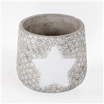 Vaso em Cimento com Estrela