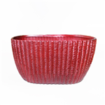 Base Cer&acirc;mica Oval de cor Vermelha&nbsp;