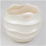 Vaso Cer&acirc;mica Ondulado - 19cm