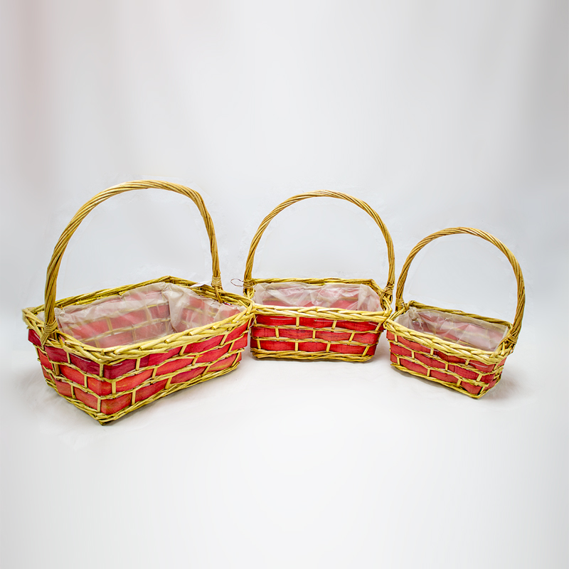 Conjunto de 3 cestos rectangulares