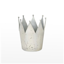 Vaso Zinco Coroa - Creme antigo