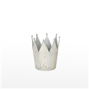 Vaso Zinco Coroa - Creme antigo