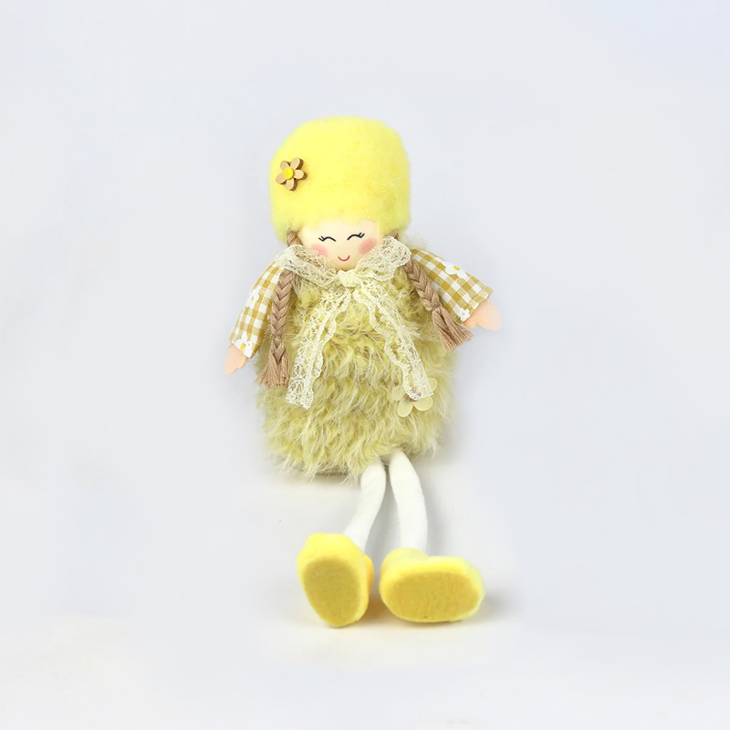 Boneca Sentada 28cm - Amarela (Un)