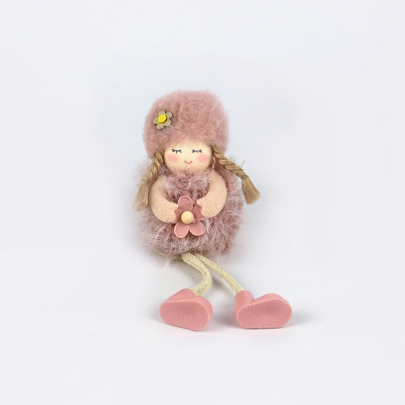 Boneca Sentada 16cm - Rosa (Un)