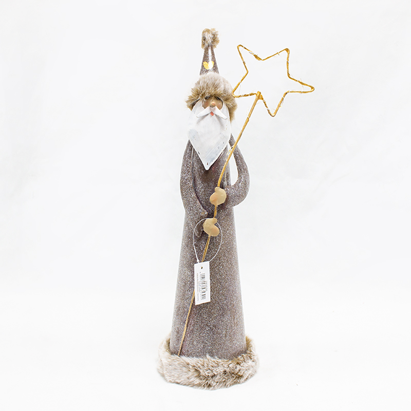 Pai Natal C/Estrela  LED 11 x 36cm