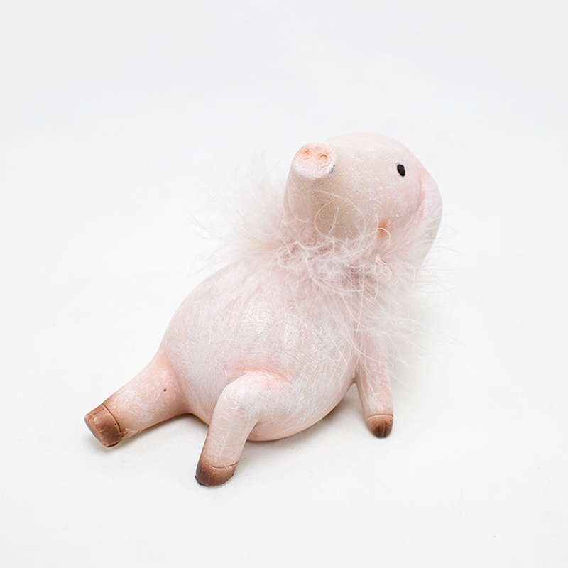 Porca C/Penas rosa 20cm (A)