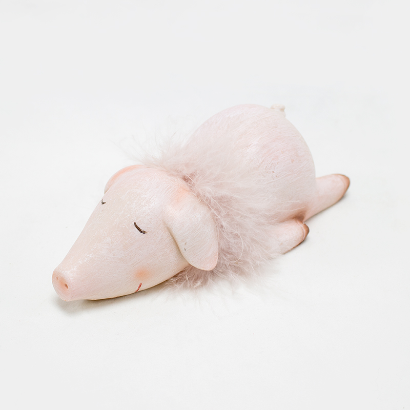 Porca C/Penas rosa 20cm (B)