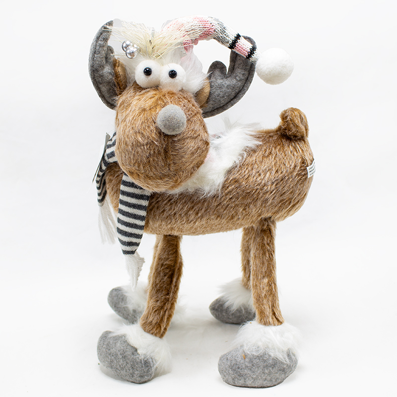 Rena de Pé R/ Cinza 45cm (Un)