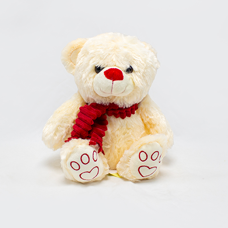 Urso de Peluche com Cachecol 25cm