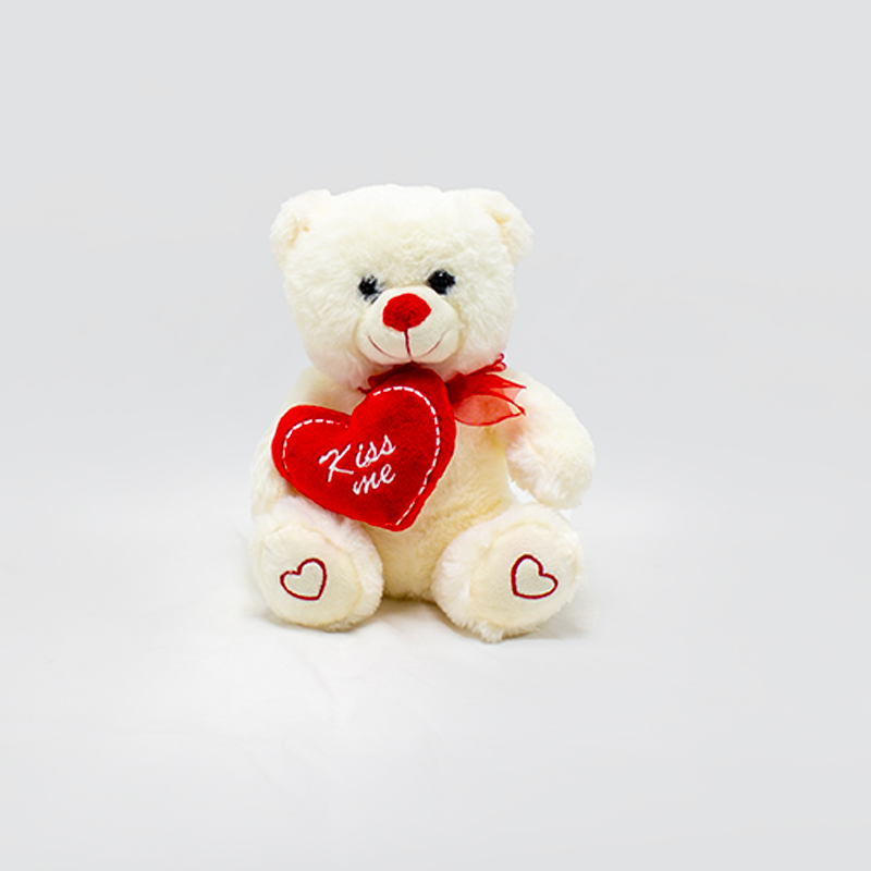 Urso de Peluche com Coração (KISS ME)  20cm