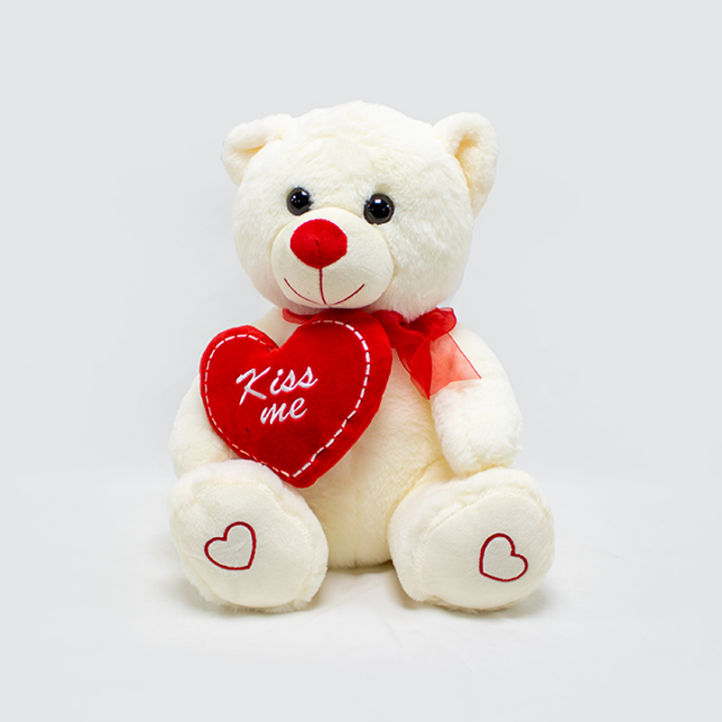 Urso de Peluche com Coração (KISS ME)  35cm