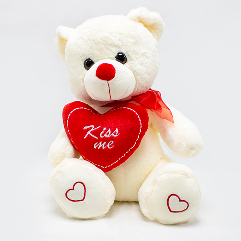 Urso de Peluche com Coração (KISS ME)  40cm