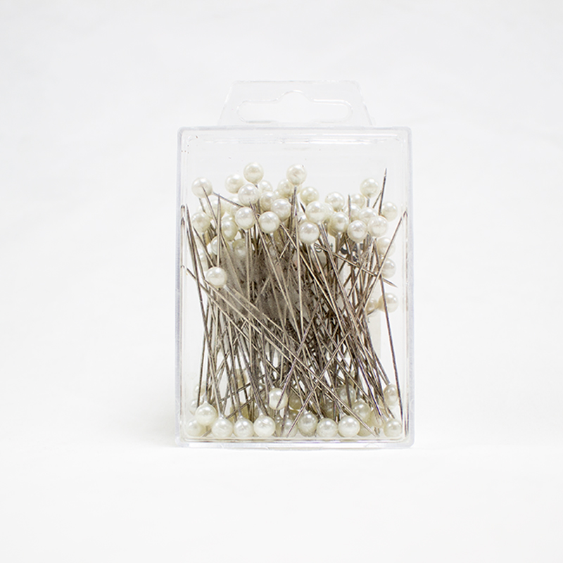 Alfinete 6mm - 100 Un. Branco