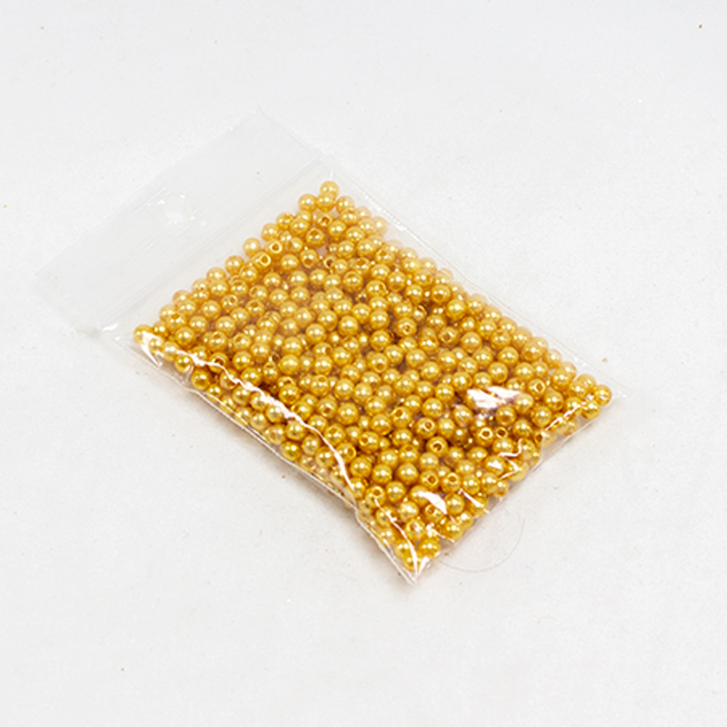 Perolas 4 mm Amarelo Torrado  (500 Un.)