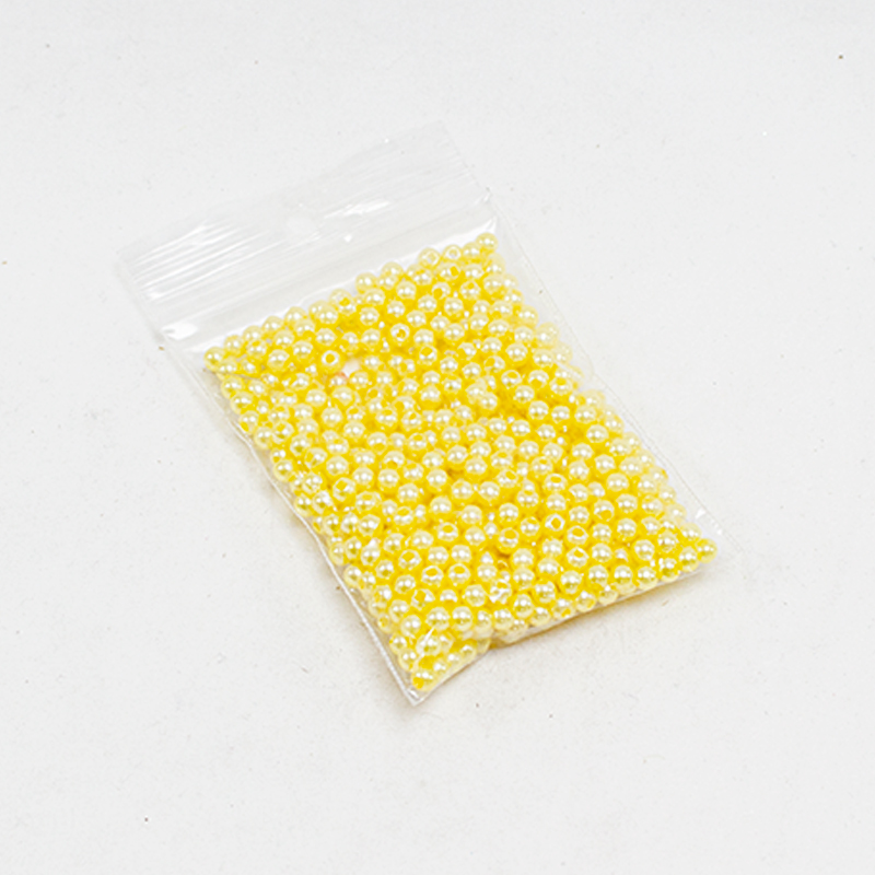 Perolas 4 mm Amarelo Canário  (500 Un.)