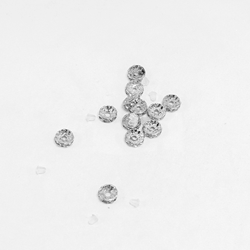 Pins Deco 8mm - 15pcs Prata