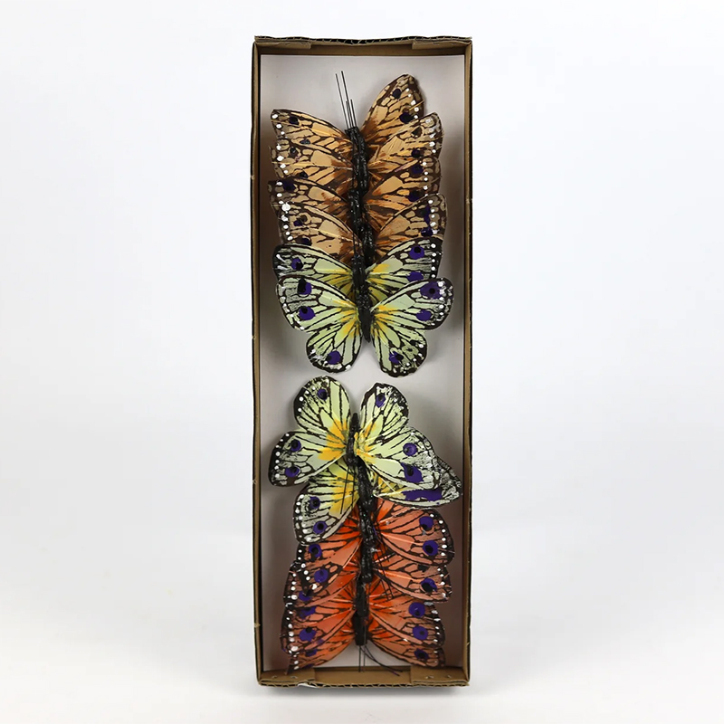 Pick Borboleta 3 Cores 8cm ( 12 Un.)