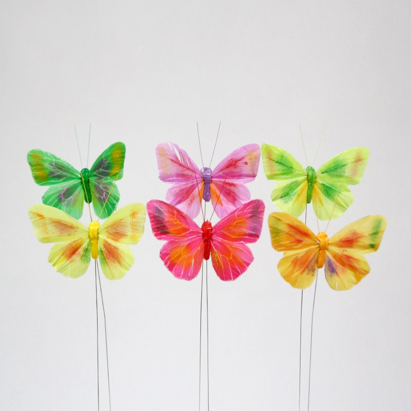 Pick Borboleta 6 Cores 9.5cm (12) PA3-11816