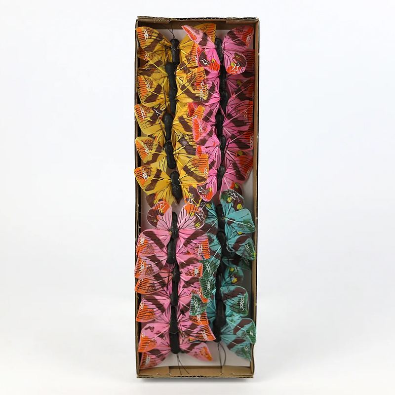 Pick Borboleta 4 Cores 6.5cm (24 Un)